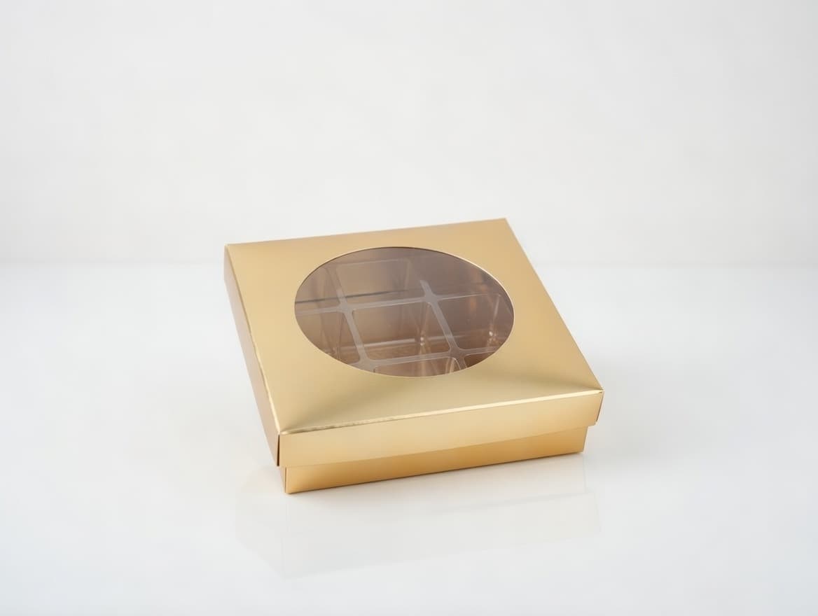 Premium Gold Gift Box with Transparent Window – Packaging Kits 20 PCS