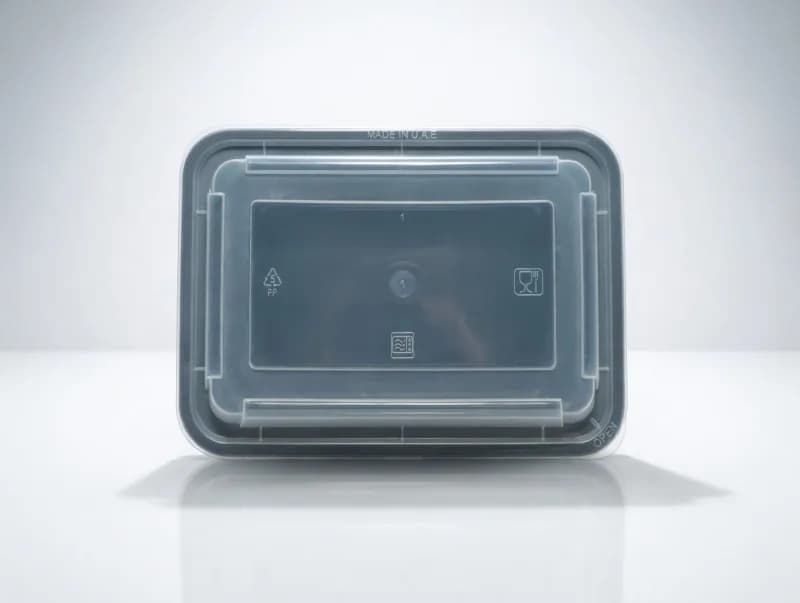 Clear Rectangular PP Plastic Food Container with Lid – Microwave Safe Takeaway Box